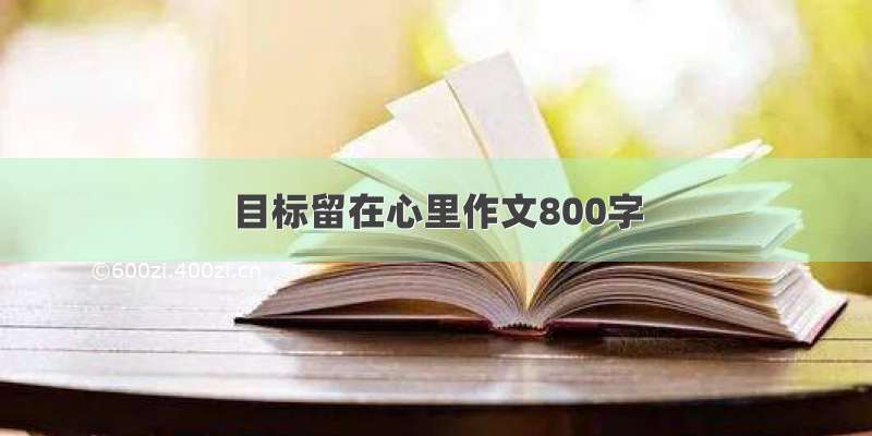 目标留在心里作文800字