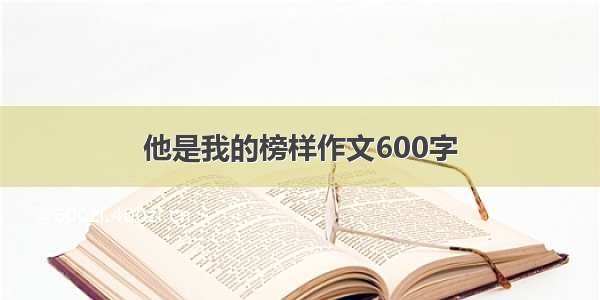 他是我的榜样作文600字