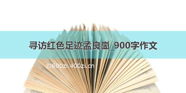 寻访红色足迹孟良崮_900字作文