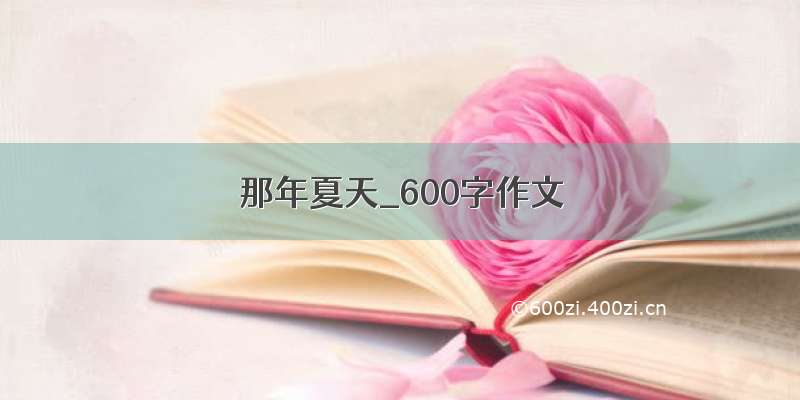 那年夏天_600字作文