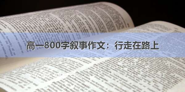 高一800字叙事作文：行走在路上