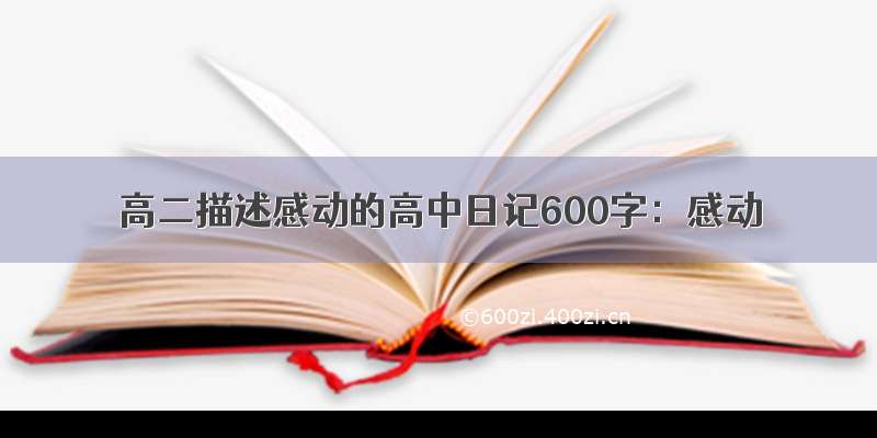 高二描述感动的高中日记600字：感动