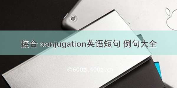 接合 conjugation英语短句 例句大全