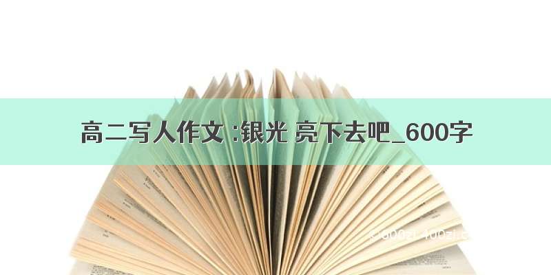 高二写人作文 :银光 亮下去吧_600字