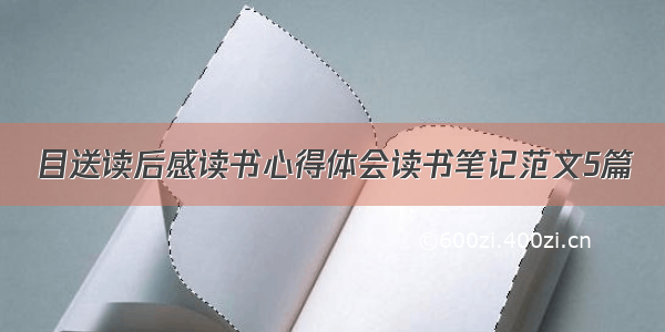 目送读后感读书心得体会读书笔记范文5篇