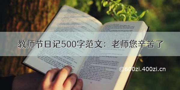 教师节日记500字范文：老师您辛苦了