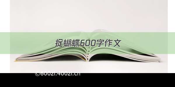 捉蝴蝶600字作文