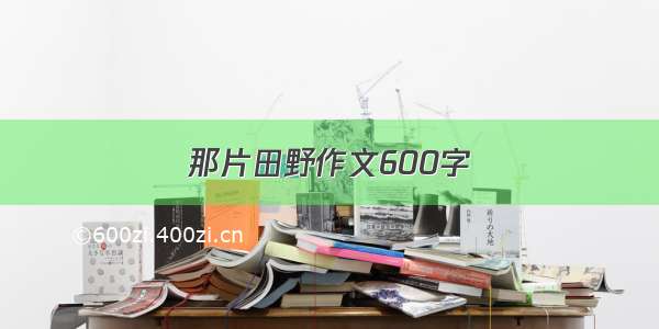 那片田野作文600字