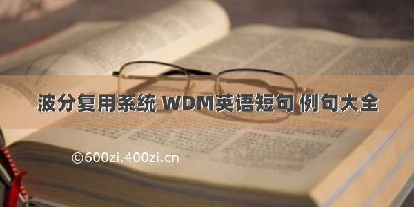 波分复用系统 WDM英语短句 例句大全