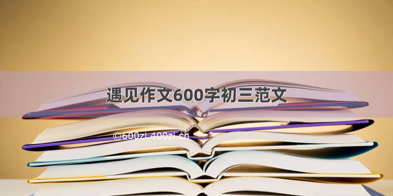 遇见作文600字初三范文