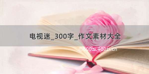 电视迷_300字_作文素材大全