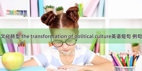 政治文化转型 the transformation of political culture英语短句 例句大全