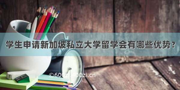 学生申请新加坡私立大学留学会有哪些优势？