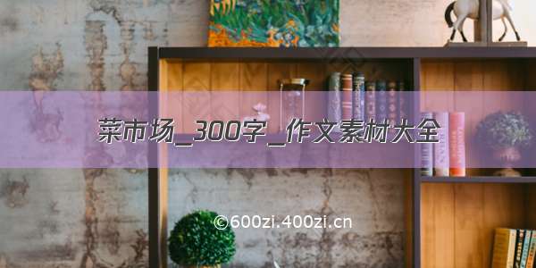 菜市场_300字_作文素材大全