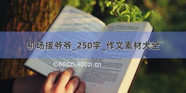 机场接爷爷_250字_作文素材大全