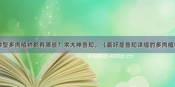 夏种型和冬种型多肉植物都有哪些？求大神告知。（最好是告知详细的多肉植物名字。谢谢