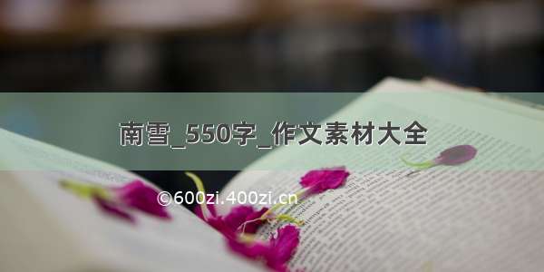 南雪_550字_作文素材大全