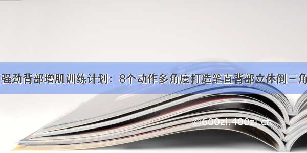 强劲背部增肌训练计划：8个动作多角度打造笔直背部立体倒三角