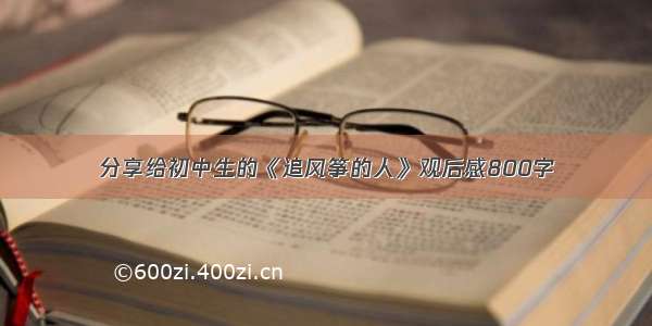 分享给初中生的《追风筝的人》观后感800字