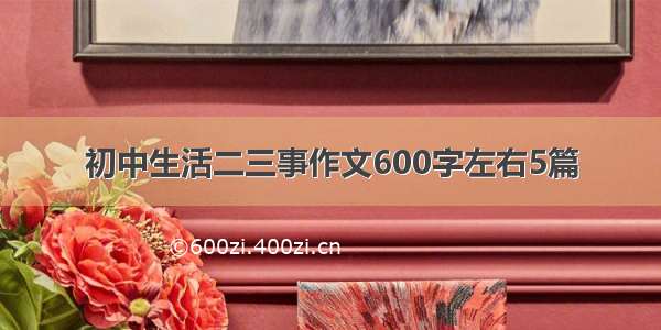 初中生活二三事作文600字左右5篇