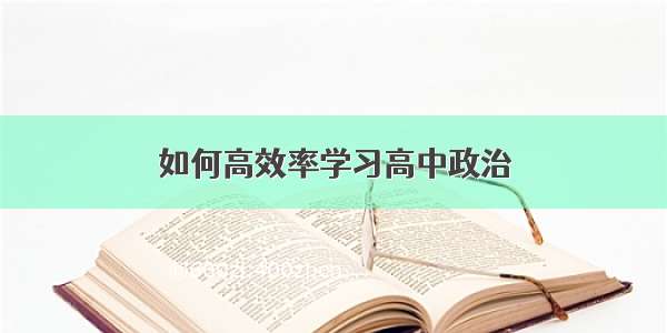 如何高效率学习高中政治