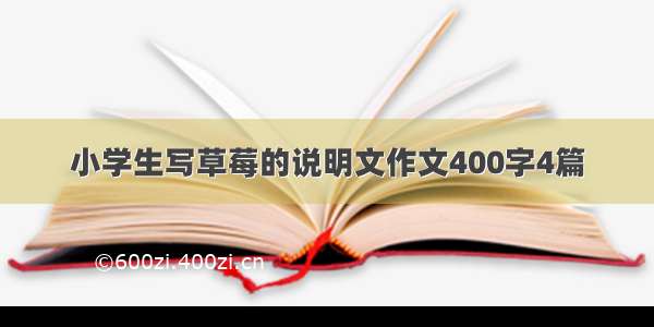 小学生写草莓的说明文作文400字4篇