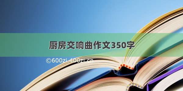 厨房交响曲作文350字