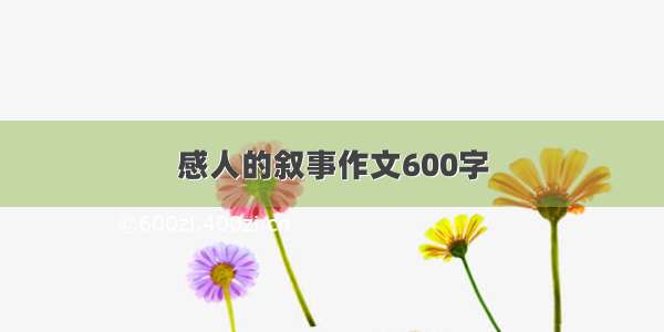 感人的叙事作文600字