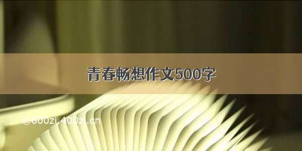 青春畅想作文500字