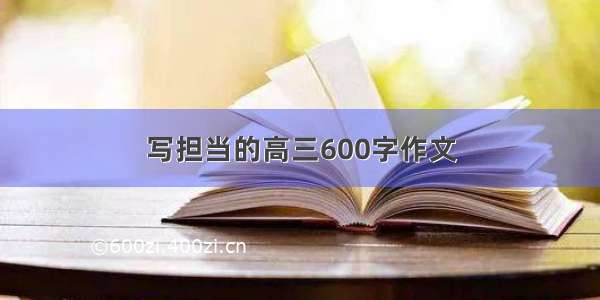 写担当的高三600字作文