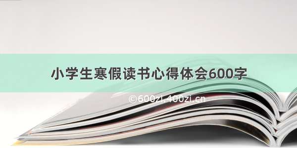 小学生寒假读书心得体会600字