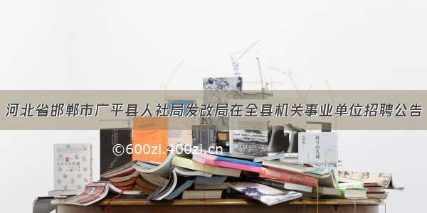 河北省邯郸市广平县人社局发改局在全县机关事业单位招聘公告