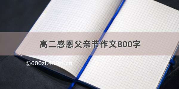 高二感恩父亲节作文800字