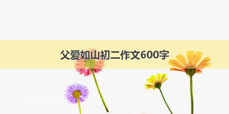 父爱如山初二作文600字