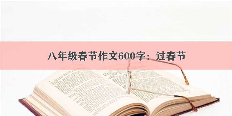 八年级春节作文600字：过春节