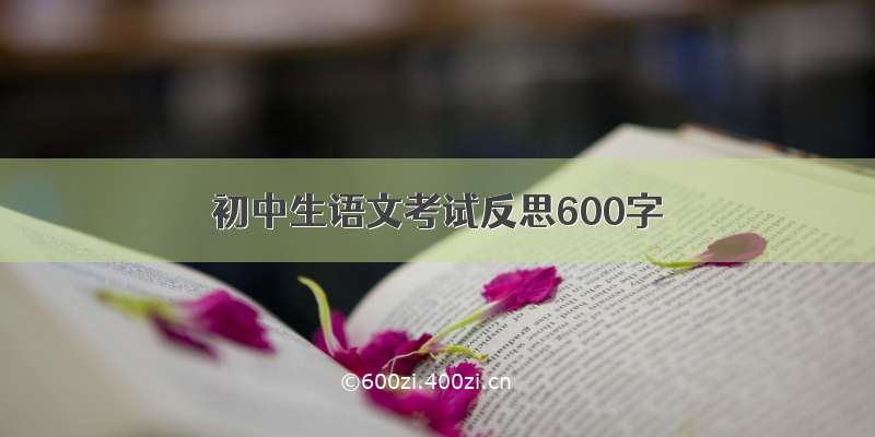 初中生语文考试反思600字