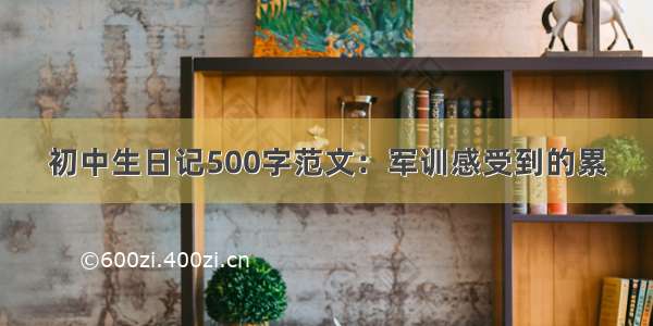 初中生日记500字范文：军训感受到的累