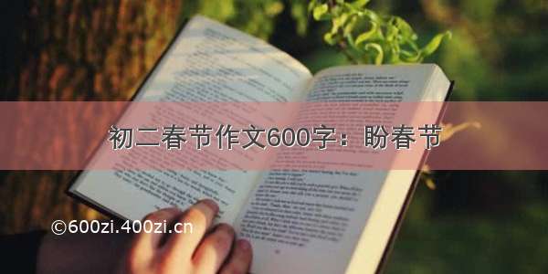 初二春节作文600字：盼春节