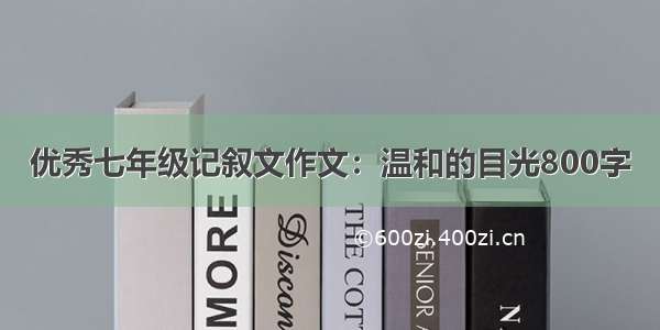 优秀七年级记叙文作文：温和的目光800字