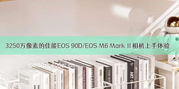 3250万像素的佳能EOS 90D/EOS M6 Mark Ⅱ相机上手体验