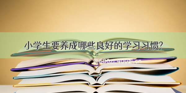 小学生要养成哪些良好的学习习惯?