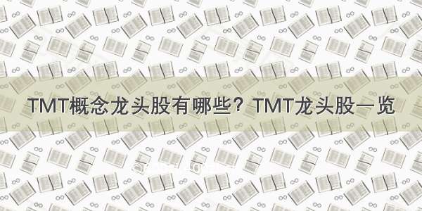 TMT概念龙头股有哪些？TMT龙头股一览