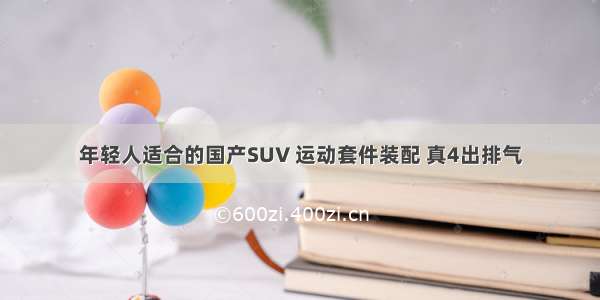 年轻人适合的国产SUV 运动套件装配 真4出排气