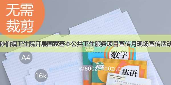 孙伯镇卫生院开展国家基本公共卫生服务项目宣传月现场宣传活动