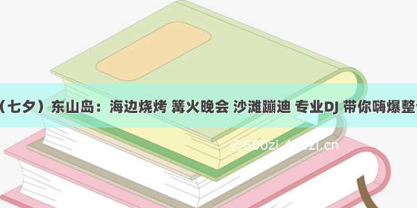 8月7日（七夕）东山岛：海边烧烤 篝火晚会 沙滩蹦迪 专业DJ 带你嗨爆整个金銮湾