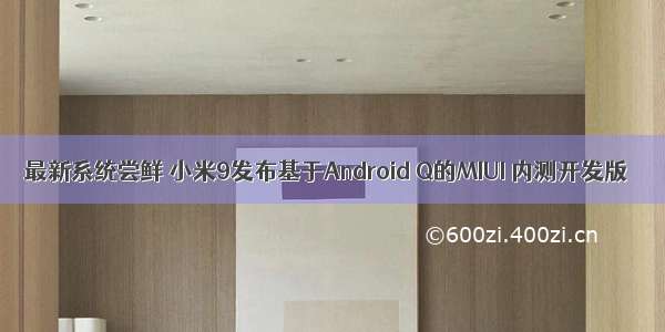 最新系统尝鲜 小米9发布基于Android Q的MIUI 内测开发版