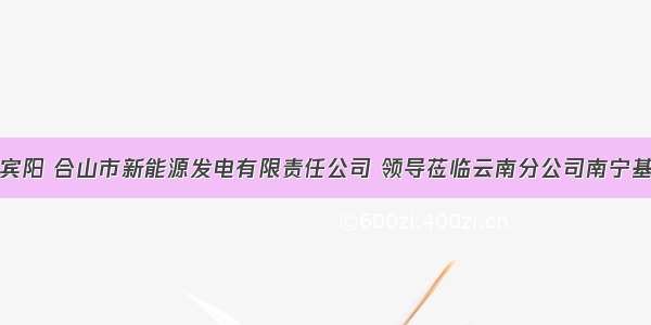 国电投广西宾阳 合山市新能源发电有限责任公司 领导莅临云南分公司南宁基地检查指导