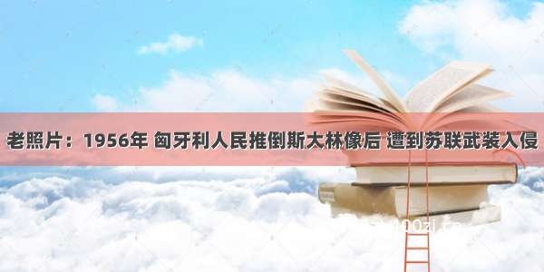 老照片：1956年 匈牙利人民推倒斯大林像后 遭到苏联武装入侵