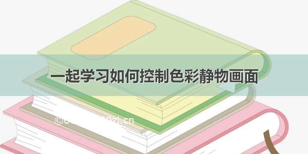 一起学习如何控制色彩静物画面