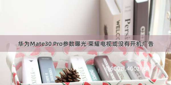 华为Mate30 Pro参数曝光 荣耀电视或没有开机广告